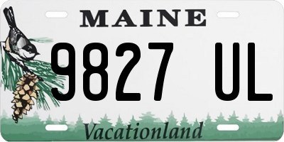 ME license plate 9827UL