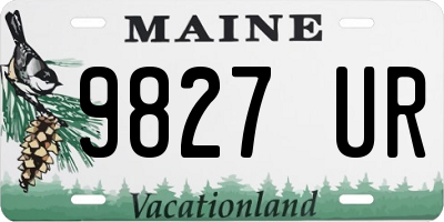 ME license plate 9827UR