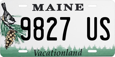 ME license plate 9827US