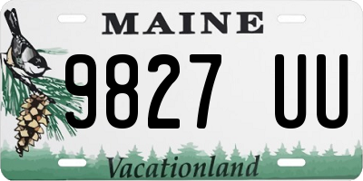 ME license plate 9827UU