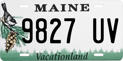 ME license plate 9827UV