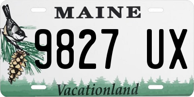 ME license plate 9827UX