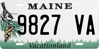 ME license plate 9827VA