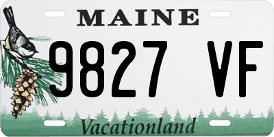 ME license plate 9827VF