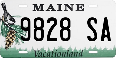 ME license plate 9828SA