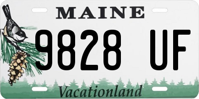 ME license plate 9828UF