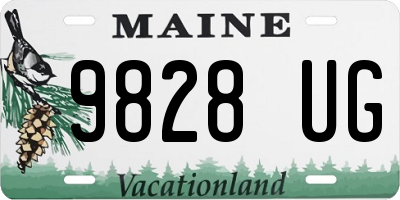 ME license plate 9828UG
