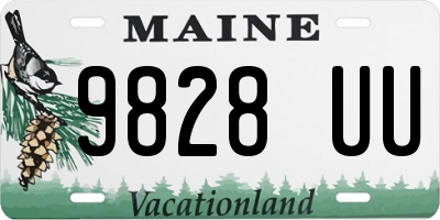 ME license plate 9828UU