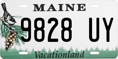 ME license plate 9828UY