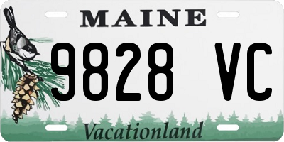 ME license plate 9828VC