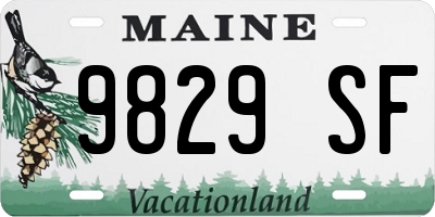 ME license plate 9829SF