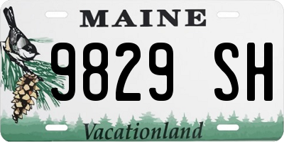 ME license plate 9829SH