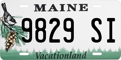 ME license plate 9829SI