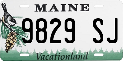 ME license plate 9829SJ