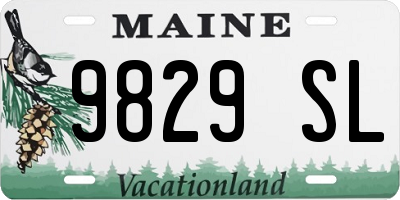 ME license plate 9829SL