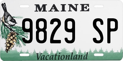 ME license plate 9829SP