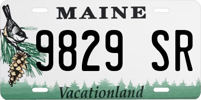 ME license plate 9829SR