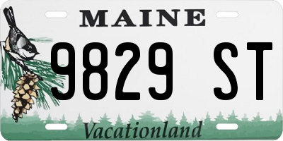 ME license plate 9829ST