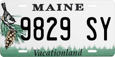 ME license plate 9829SY