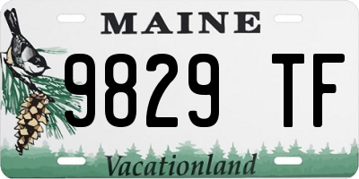 ME license plate 9829TF