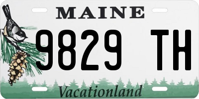 ME license plate 9829TH