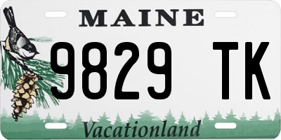 ME license plate 9829TK