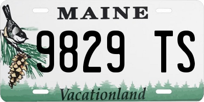 ME license plate 9829TS