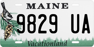 ME license plate 9829UA