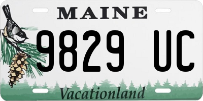 ME license plate 9829UC