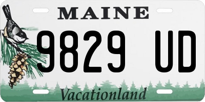 ME license plate 9829UD