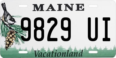 ME license plate 9829UI