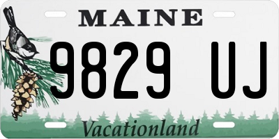 ME license plate 9829UJ