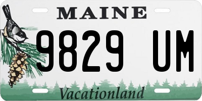 ME license plate 9829UM