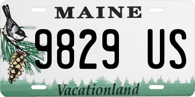 ME license plate 9829US