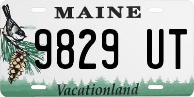 ME license plate 9829UT