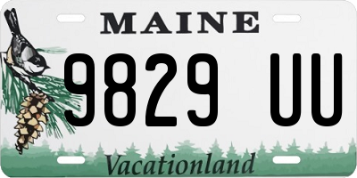 ME license plate 9829UU