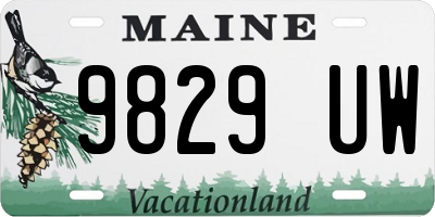 ME license plate 9829UW