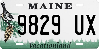 ME license plate 9829UX