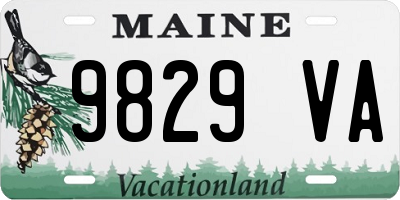 ME license plate 9829VA