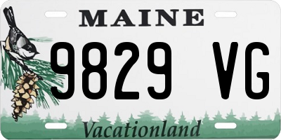 ME license plate 9829VG
