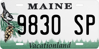 ME license plate 9830SP