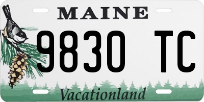 ME license plate 9830TC
