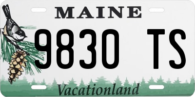 ME license plate 9830TS