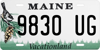 ME license plate 9830UG