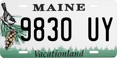 ME license plate 9830UY