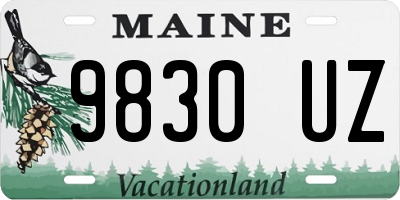ME license plate 9830UZ