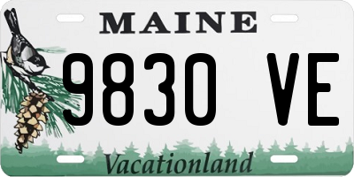 ME license plate 9830VE