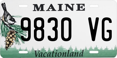 ME license plate 9830VG