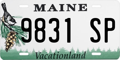 ME license plate 9831SP