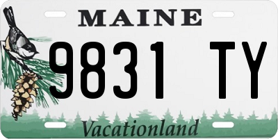 ME license plate 9831TY